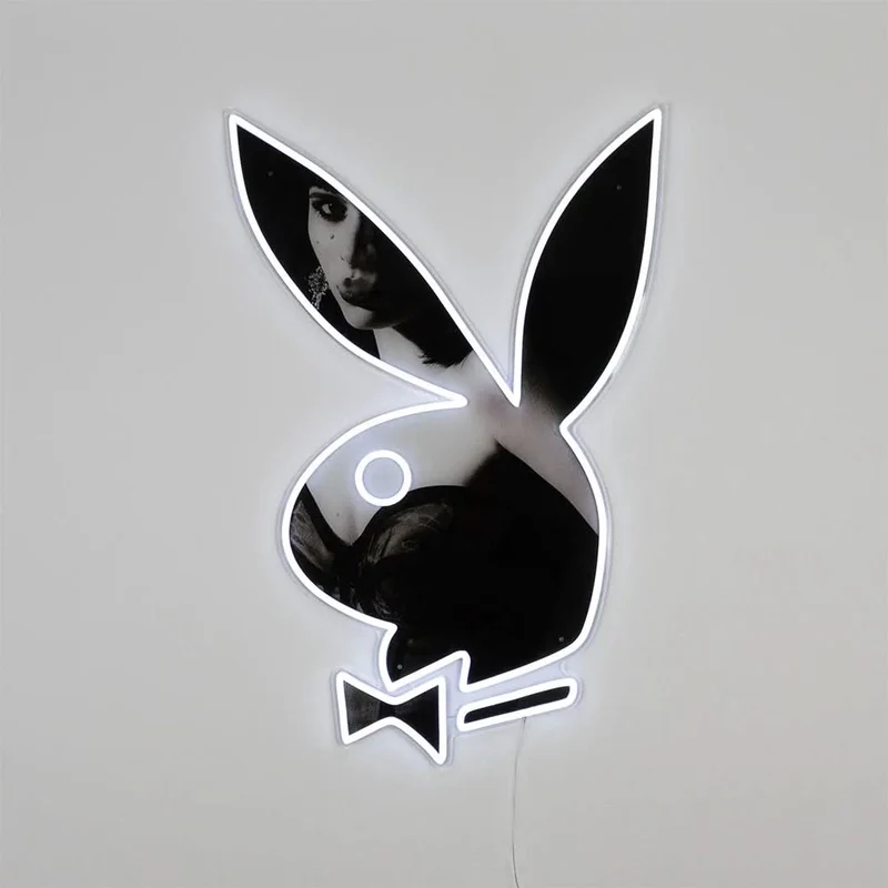 Playboy X Locomocean - B&W Playboy Bunny LED Neon 51x78 cm