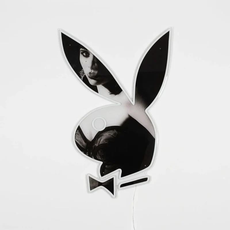 Playboy X Locomocean - B&W Playboy Bunny LED Neon 51x78 cm