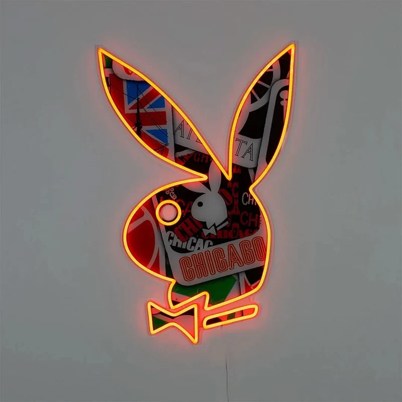 Playboy X Locomocean - Collage Playboy Bunny LED Neon 51x78 cm