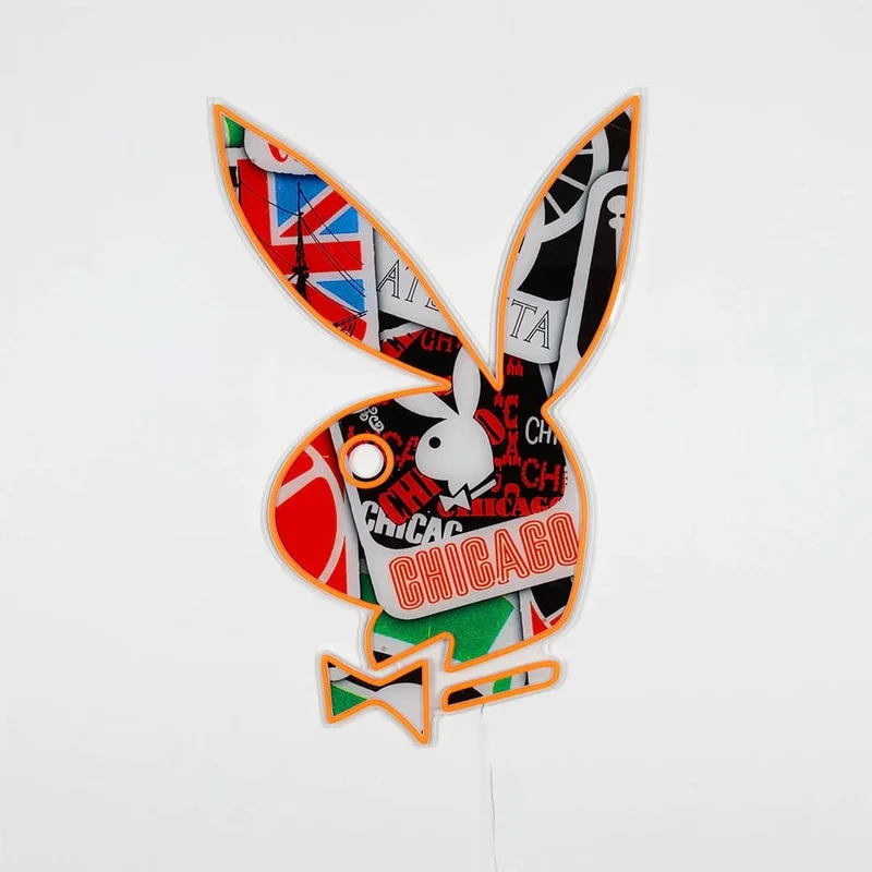 Playboy X Locomocean - Collage Playboy Bunny LED Neon 51x78 cm