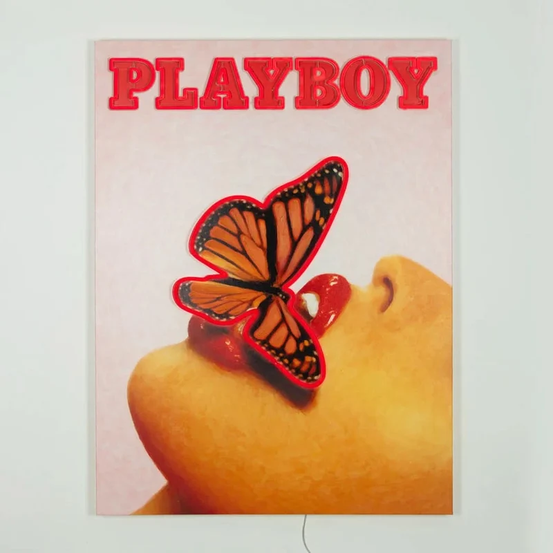 Playboy X Locomocean - Butterfly Cover (LED Neon) 90x120 cm