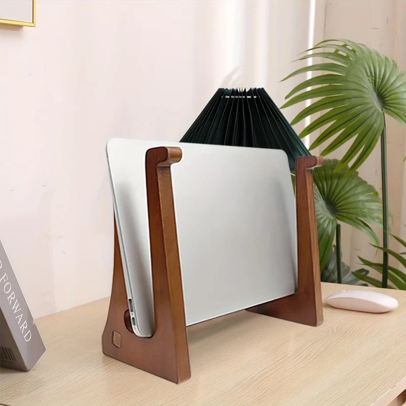 Euroselle Ergonomic Wooden Cooling Laptop Stand For Eye Level Viewing