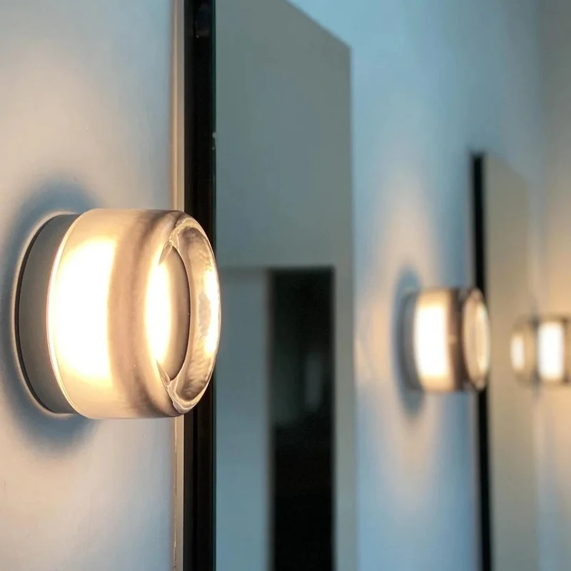 Euroselle Designer LED Wall Sconce With Dimple Glass For Modern Interiors