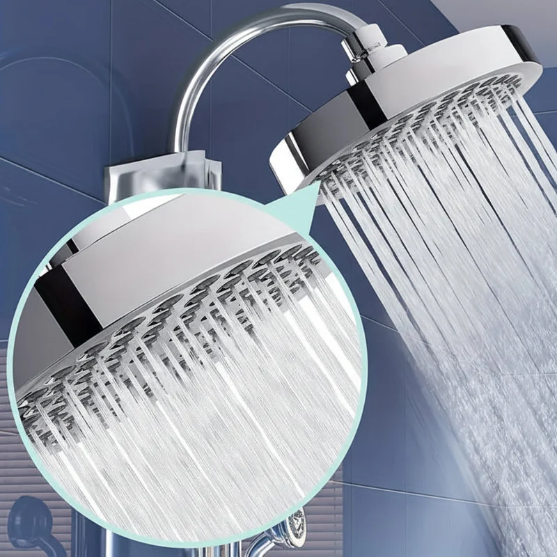 Euroselle Rain Shower Head Premium 1pc With Anti-Clog Nozzles And Adjustable Angles