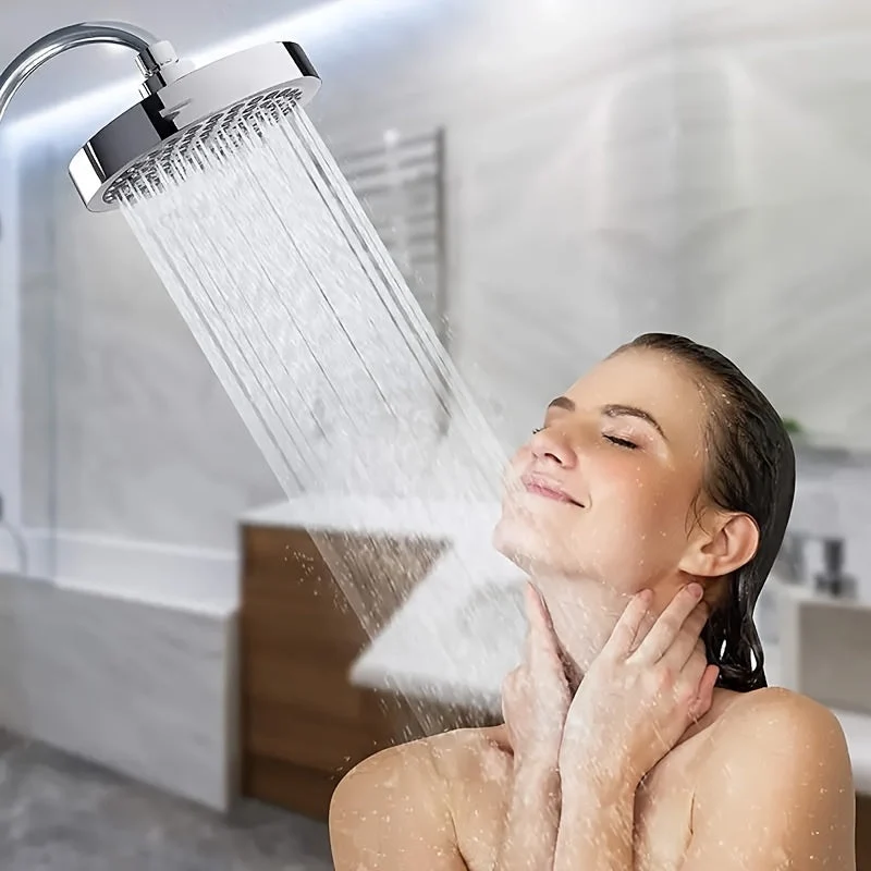 Euroselle Rain Shower Head Premium 1pc With Anti-Clog Nozzles And Adjustable Angles