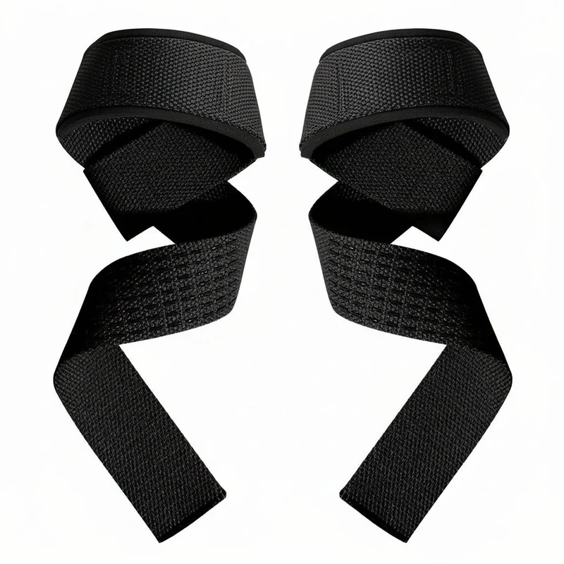 Euroselle Weightlifting Wrist Straps With Extra Hand Grip Support
