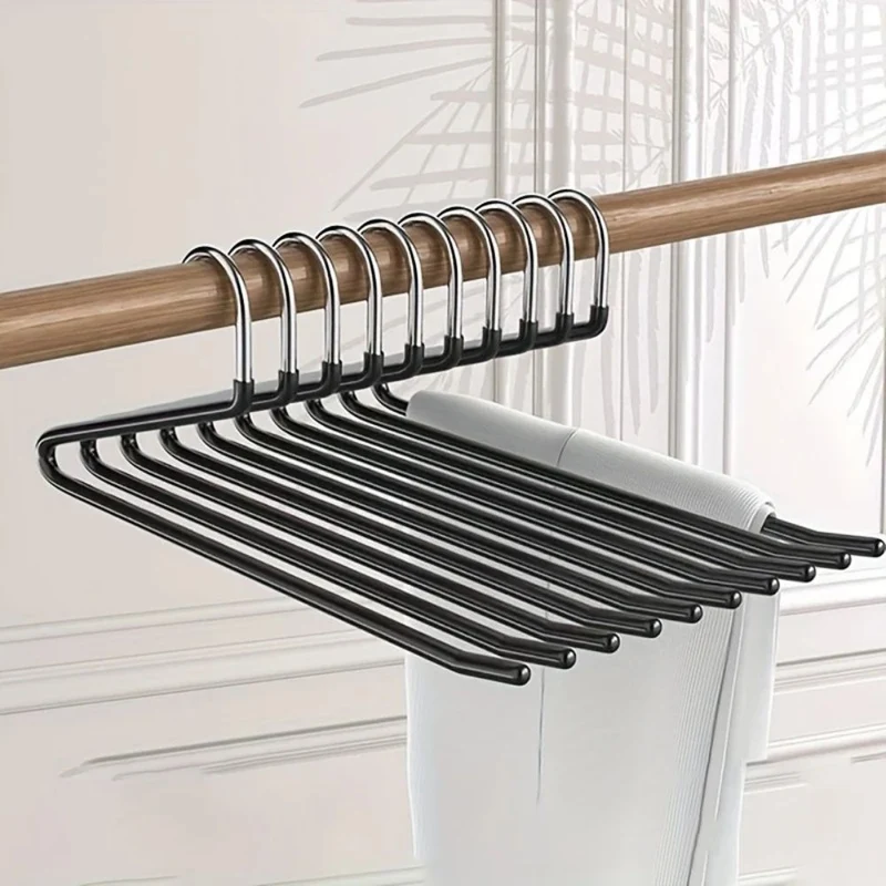 Euroselle Stainless Steel Z-Shaped Pants Hanger Pack of 10