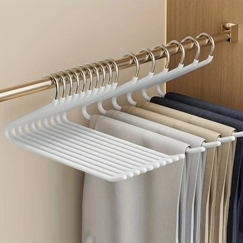 Euroselle Stainless Steel Z-Shaped Pants Hanger Pack of 10