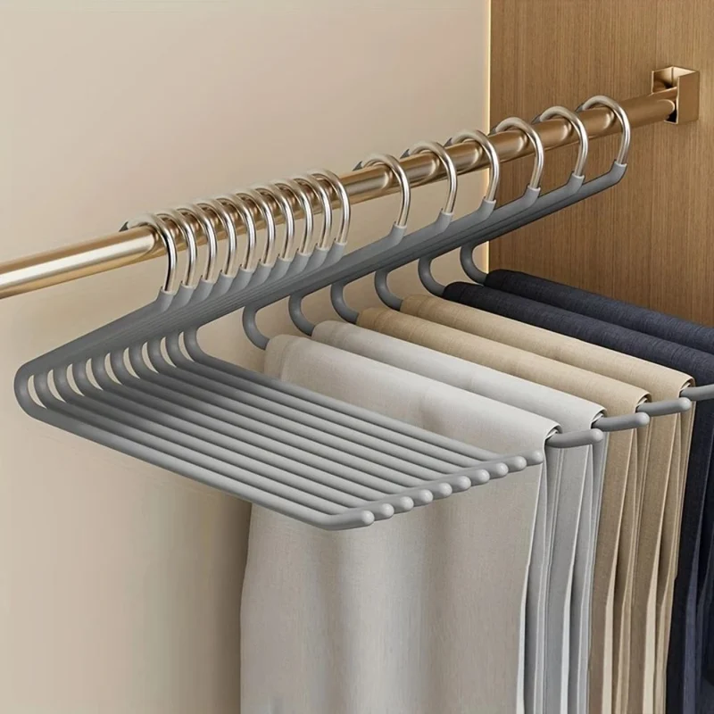Euroselle Stainless Steel Z-Shaped Pants Hanger Pack of 10