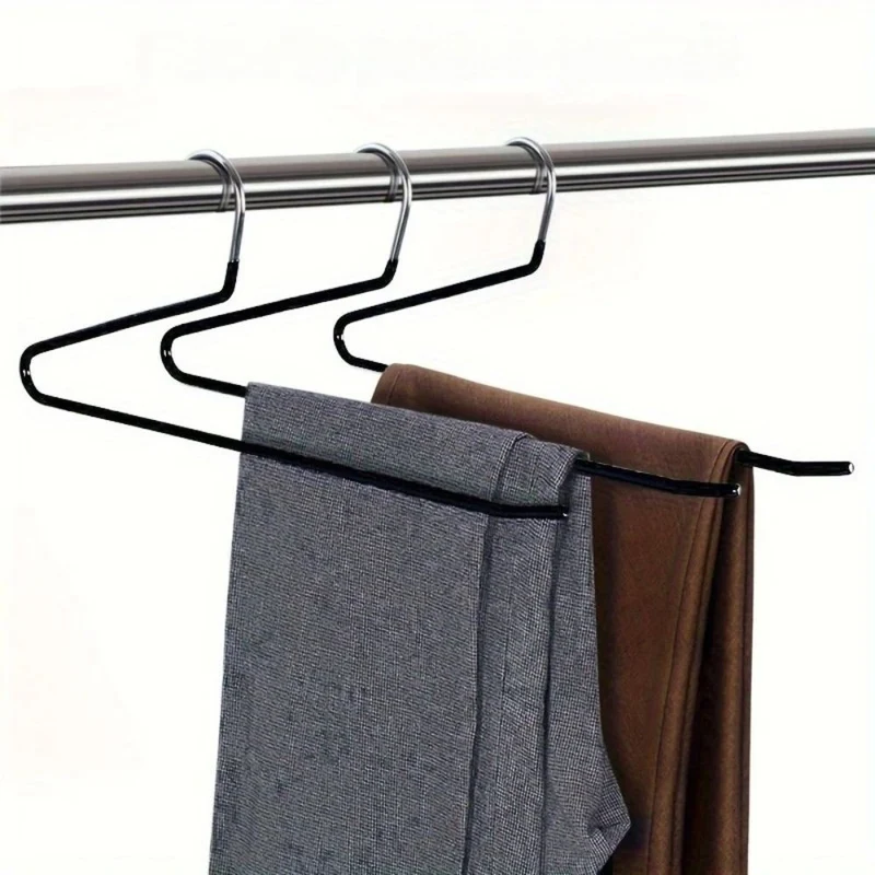 Euroselle Stainless Steel Z-Shaped Pants Hanger Pack of 10