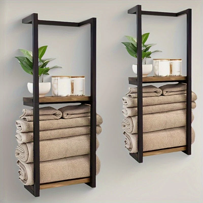 Euroselle Contemporary Rustproof Stainless Steel Wall Towel Rack
