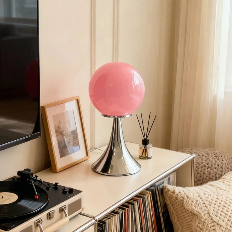 Euroselle Glass Table Lamp Dimmable LED Modern Nordic Living Room Design