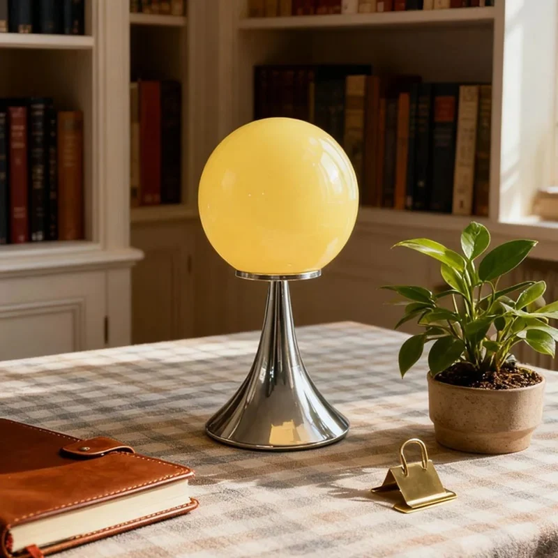 Euroselle Glass Table Lamp Dimmable LED Modern Nordic Living Room Design
