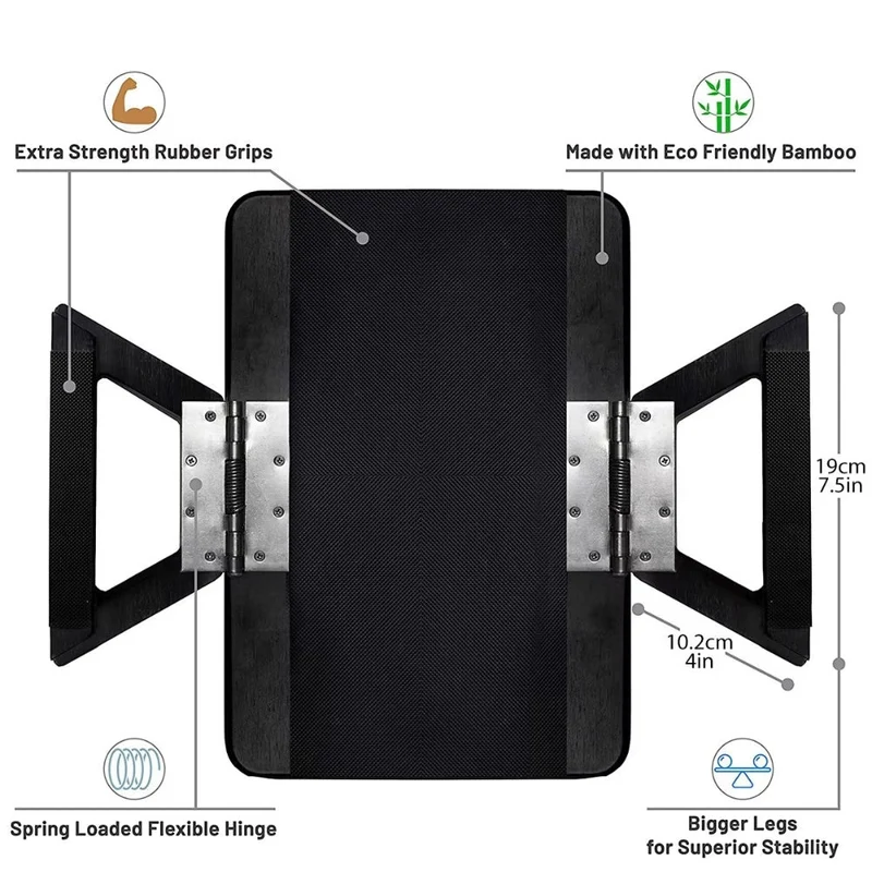 Euroselle Adjustable Bamboo Clip On Arm Tray Table