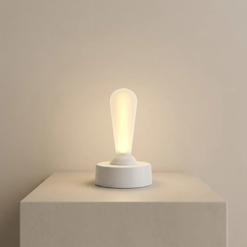 Euroselle Cordless Rechargeable LED Table Lamp, Retro Style With Adjustable Brightness