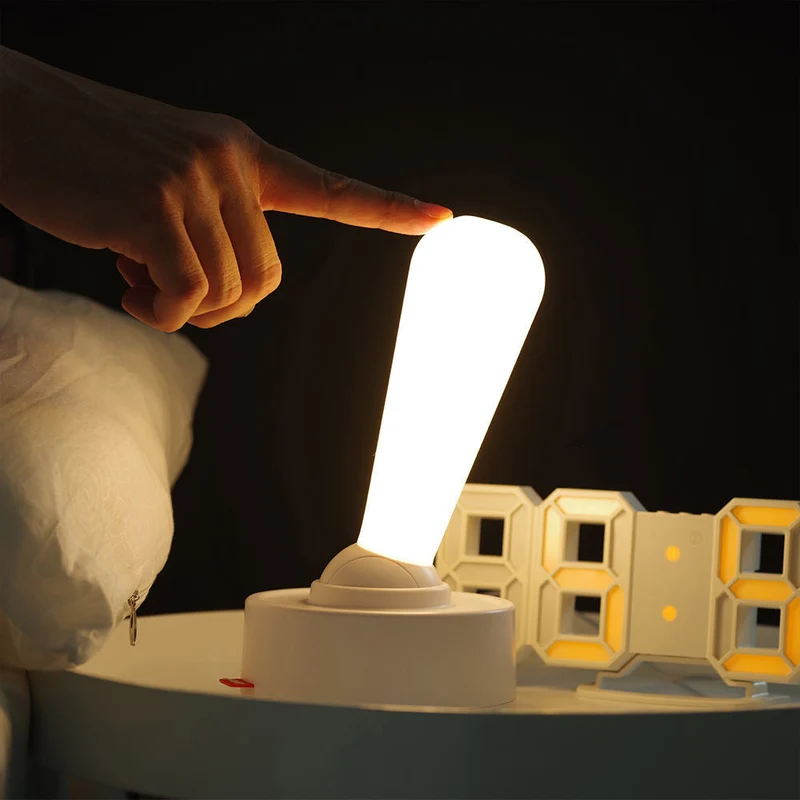 Euroselle Cordless Rechargeable LED Table Lamp, Retro Style With Adjustable Brightness