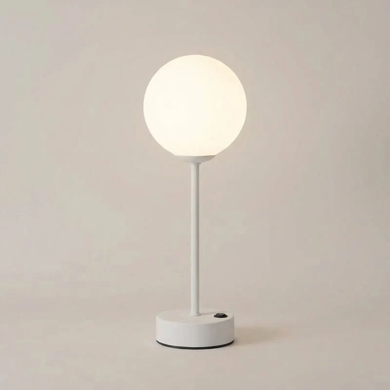 Euroselle Globe LED Table Lamp With Rechargeable Battery And Touch Dimming