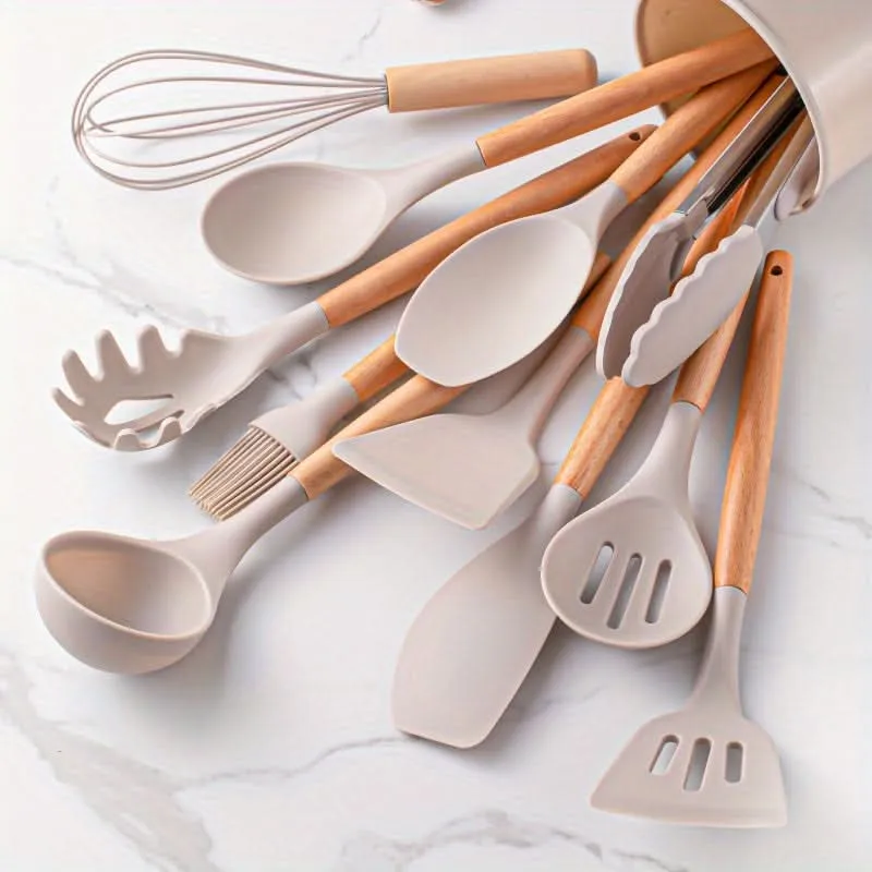 Euroselle 12-Piece Heat-Resistant Silicone Utensil Set For Non-Stick Cookware Protection