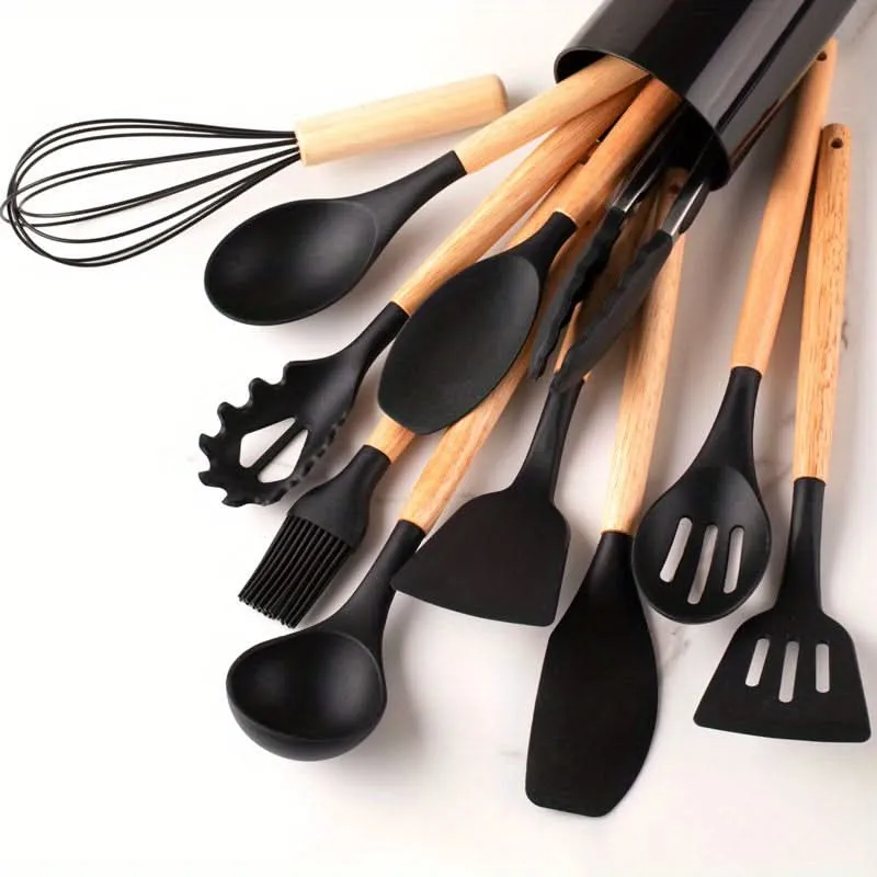 Euroselle 12-Piece Heat-Resistant Silicone Utensil Set For Non-Stick Cookware Protection