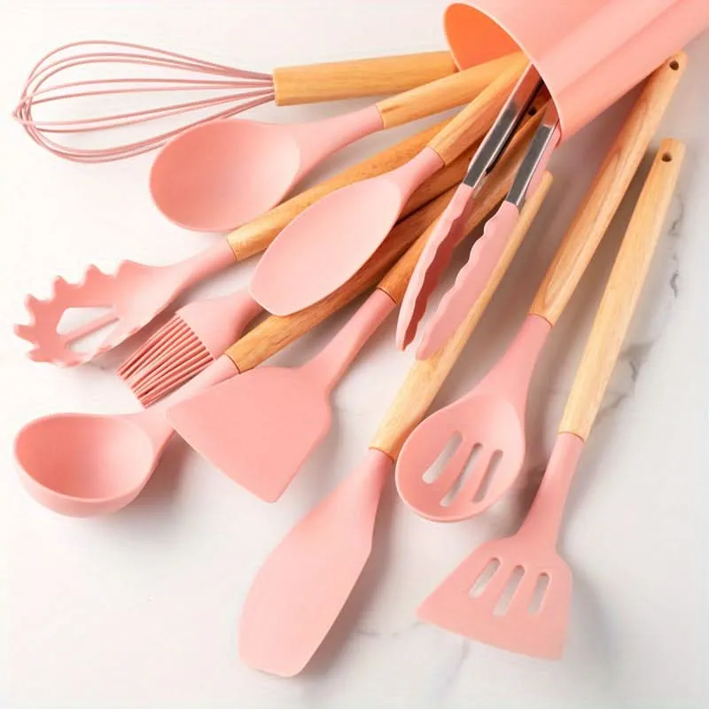 Euroselle 12-Piece Heat-Resistant Silicone Utensil Set For Non-Stick Cookware Protection