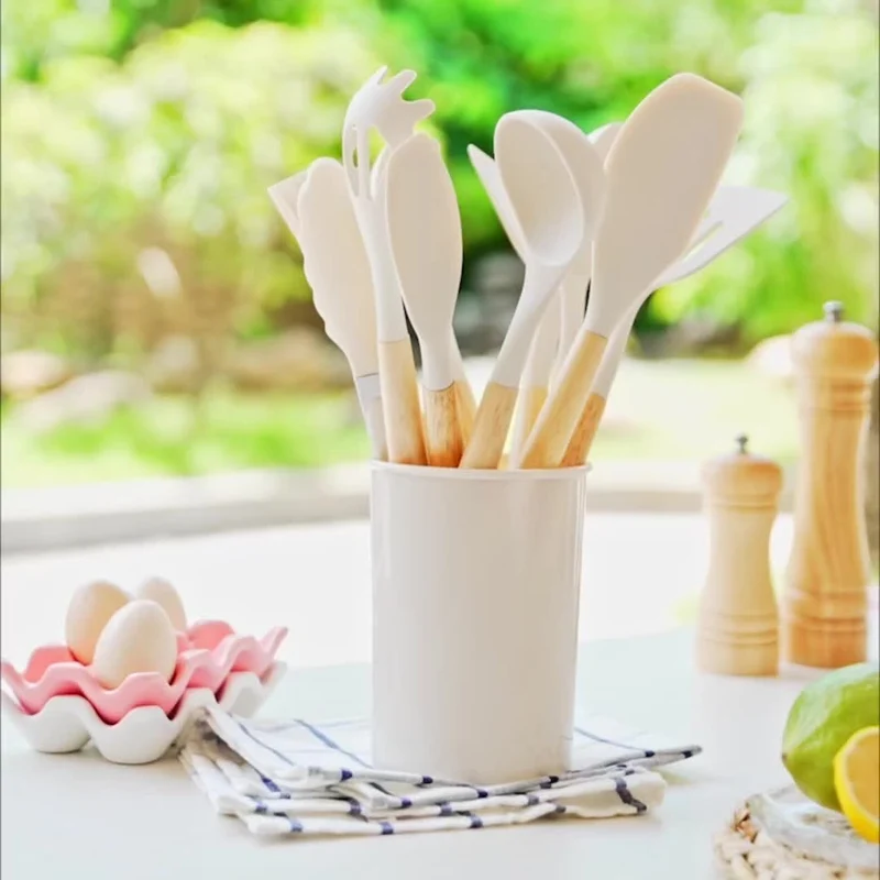 Euroselle 12-Piece Heat-Resistant Silicone Utensil Set For Non-Stick Cookware Protection