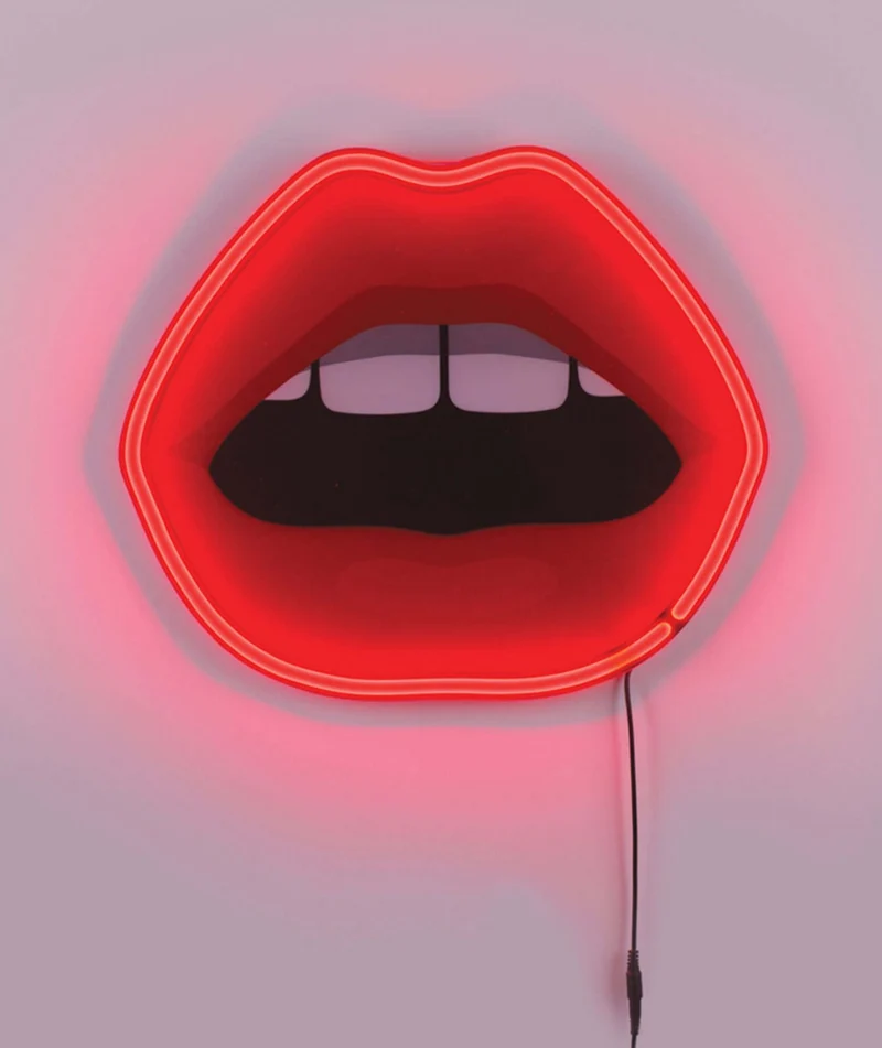 Seletti Blow LED-Schild Mund Acryl