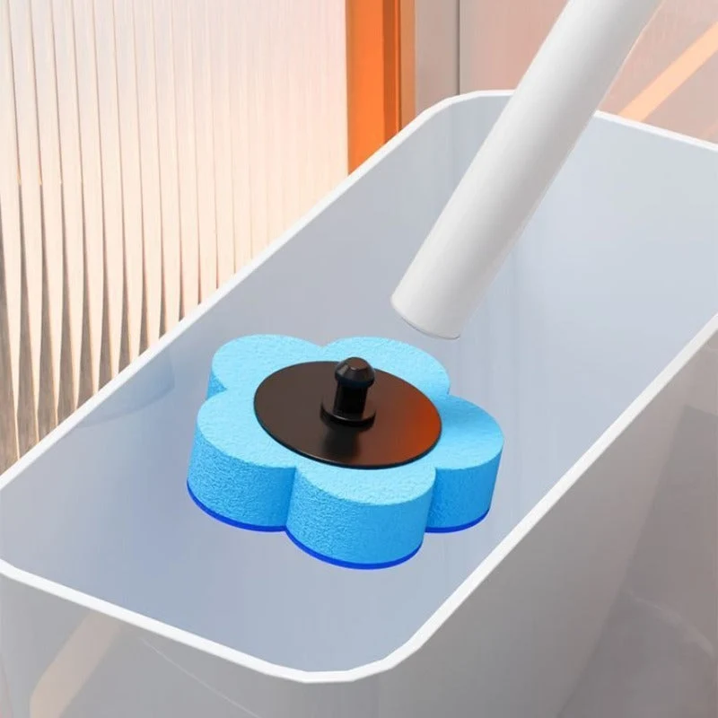 Euroselle Durable Toilet Brush With Holder For Under Rim Cleaning