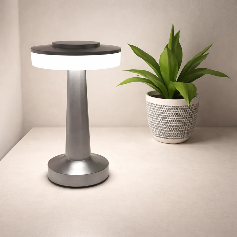 Euroselle Rechargeable Cordless USB-C LED Table Lamp With Touch Control White