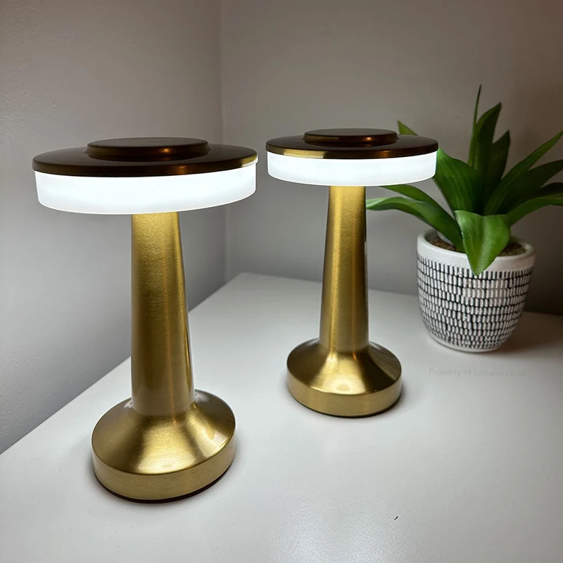 Euroselle Rechargeable Cordless USB-C LED Table Lamp With Touch Control White