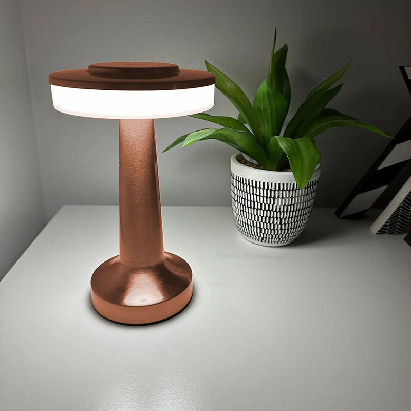 Euroselle Rechargeable Cordless USB-C LED Table Lamp With Touch Control White