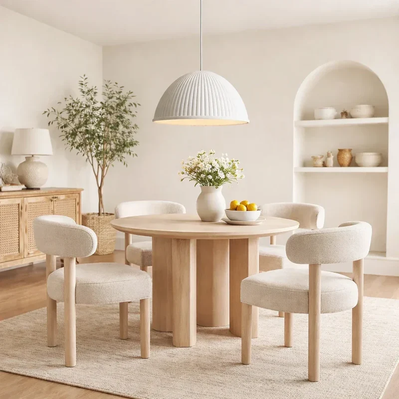 Euroselle Modern Ribbed Shade Resin Dome Pendant Light, One Light
