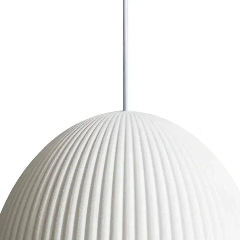 Euroselle Modern Ribbed Shade Resin Dome Pendant Light, One Light