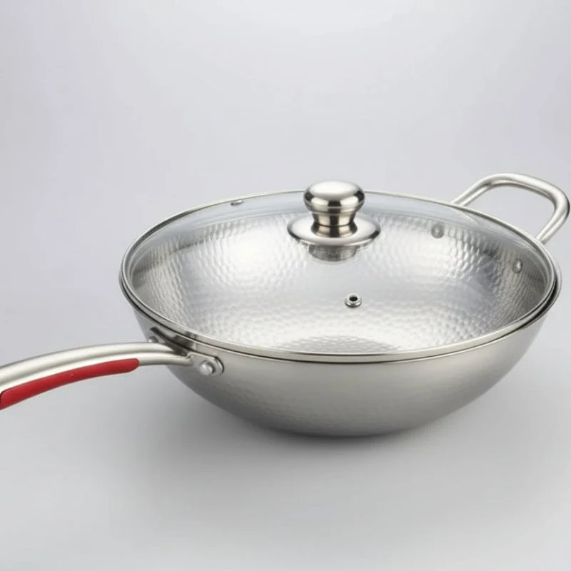 Euroselle Premium Titanium Wok With Curved Base For Induction Cooking