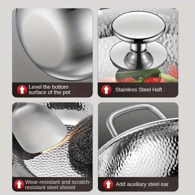 Euroselle Premium Titanium Wok With Curved Base For Induction Cooking