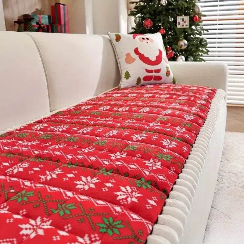 Euroselle HollyNest Festive Sofa Cover For Cozy Living Rooms