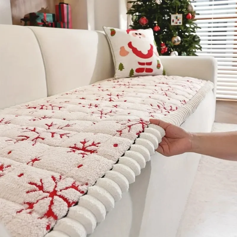 Euroselle HollyNest Festive Sofa Cover For Cozy Living Rooms