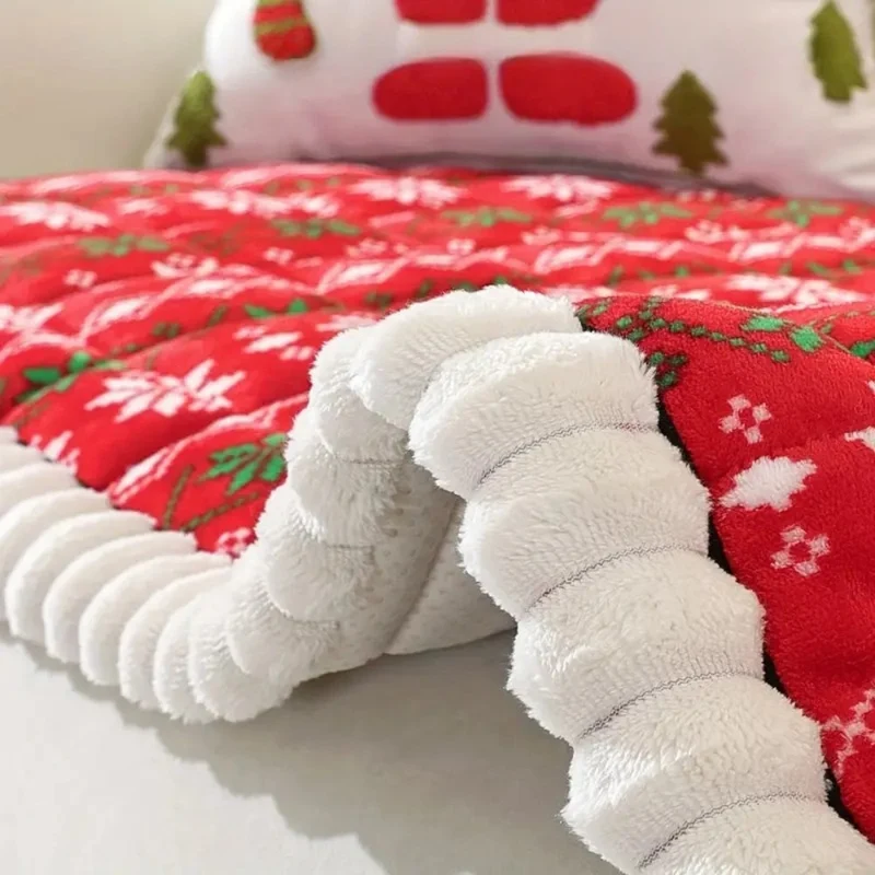 Euroselle HollyNest Festive Sofa Cover For Cozy Living Rooms