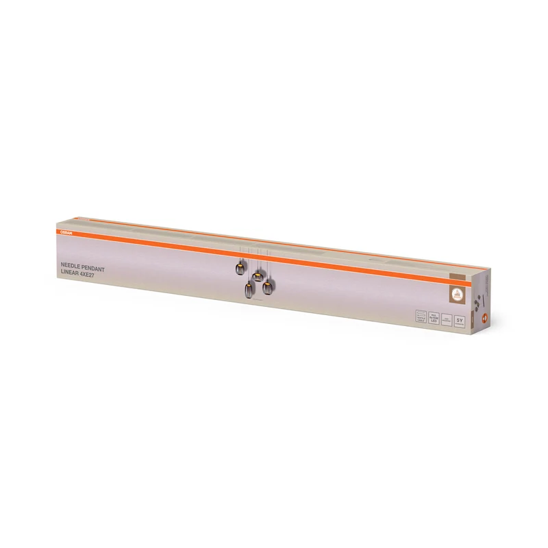 OSRAM DECOR Pendelleuchte Needle Linear 4xE27, dunkelgrau