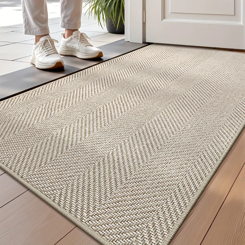 Euroselle Durable Striped Entry Mat For Summer And Autumn