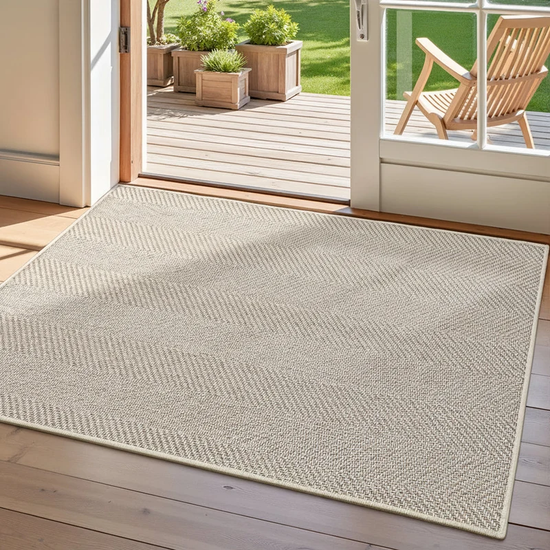 Euroselle Durable Striped Entry Mat For Summer And Autumn