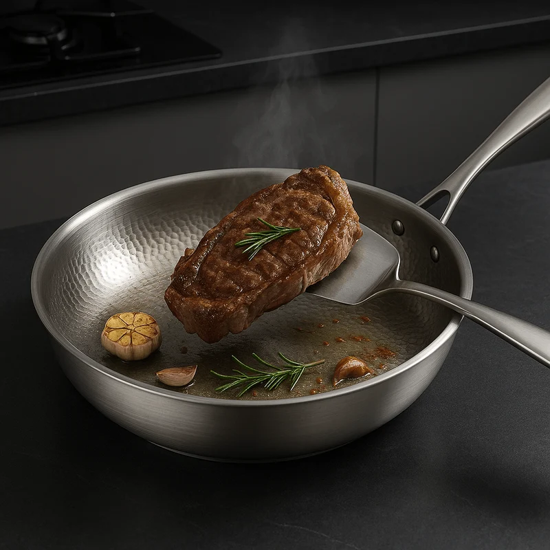 Euroselle Titanium Alloy Nonstick Frying Pan With Even Heat For Healthy Durable Cooking On Stovetops
