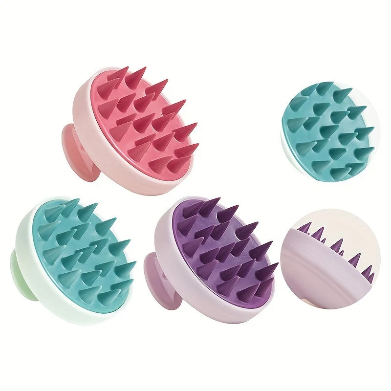 Euroselle Ergonomic Silicone Scalp Massager And Detangling Brush For Healthy Hair