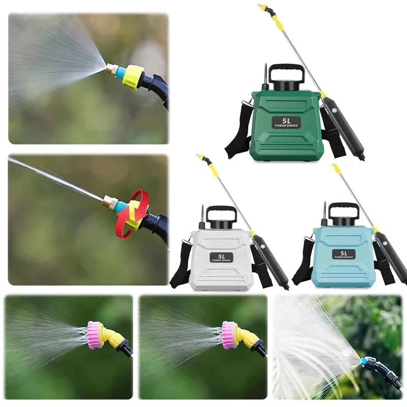 Euroselle Portable 5L Spray Pump With Adjustable Nozzle And USB Rechargeable Battery