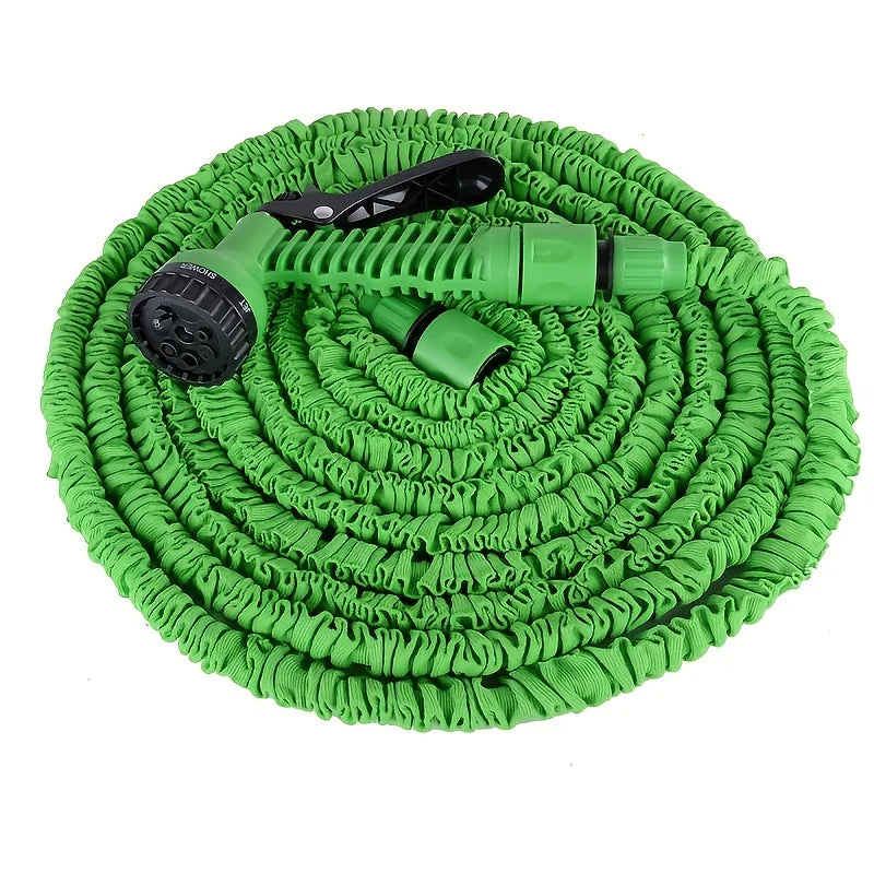 Euroselle High-Pressure Garden Hose With Nozzle For Outdoor Cleaning
