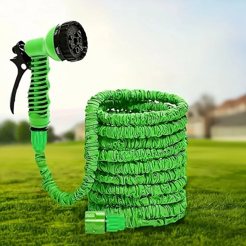 Euroselle High-Pressure Garden Hose With Nozzle For Outdoor Cleaning