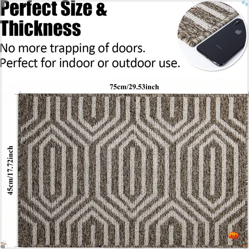 Euroselle Soft Velvet Indoor Anti Slip Entrance Mat