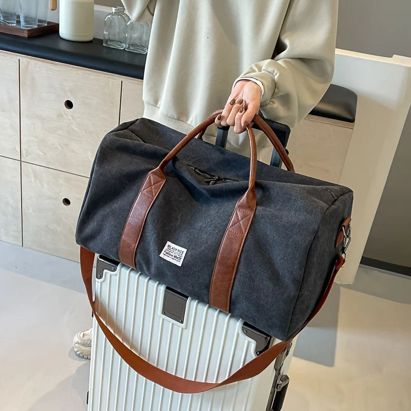 Euroselle Large Capacity Vintage Washed Travel Duffel Bag For Multi-Purpose Organizer