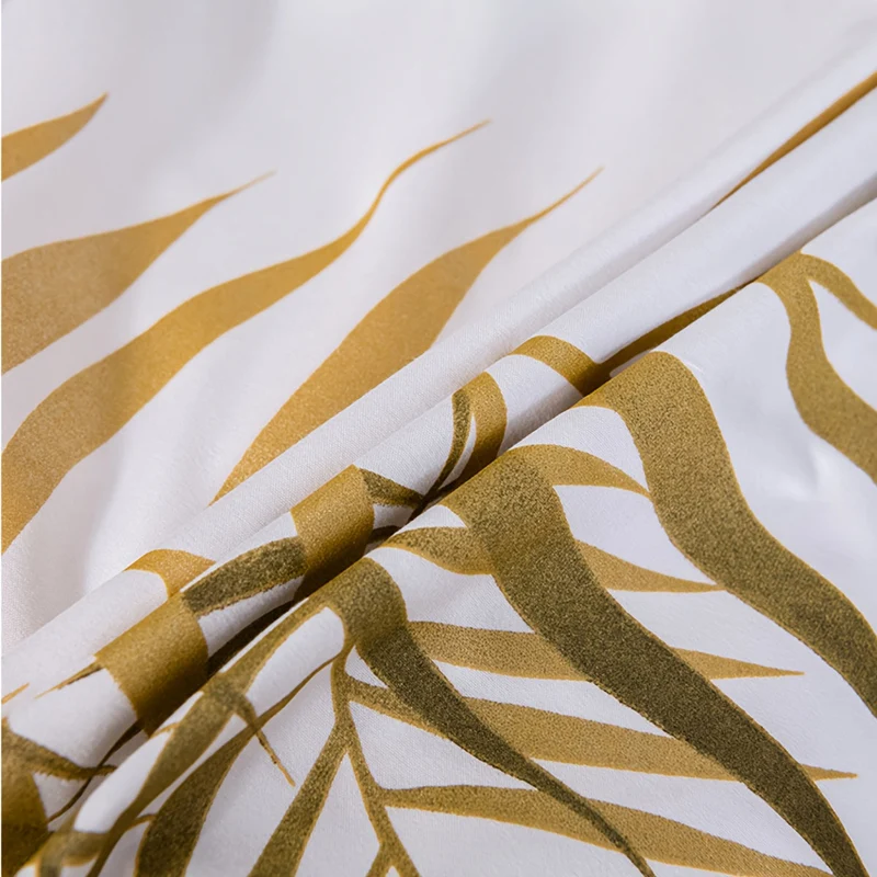 Euroselle Leaf Print Soft Duvet Cover Set For Bedroom