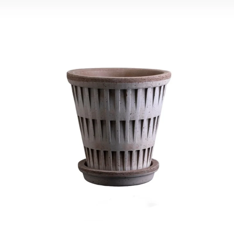 Blumentopf Pantheon Terracotta Grau - Bergs Potter