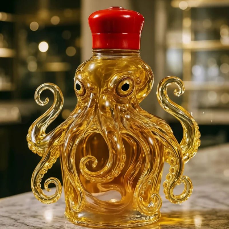 Euroselle Artistic Nautical Design Glass Wine Decanter